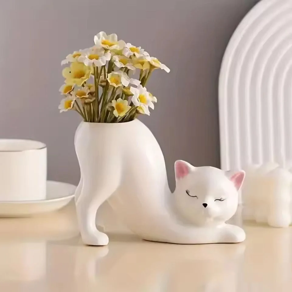 Cute Cat Ceramic Planter Pot - Image 7