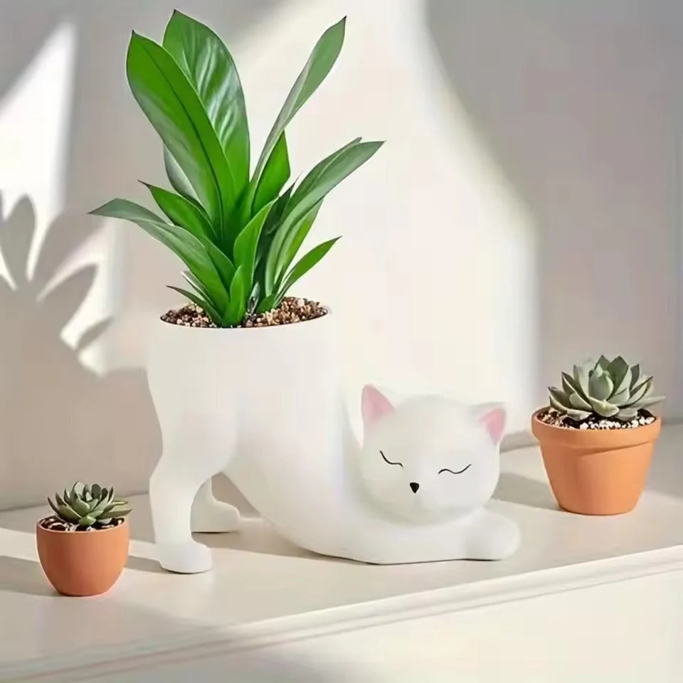 Cute Cat Ceramic Planter Pot - Image 8