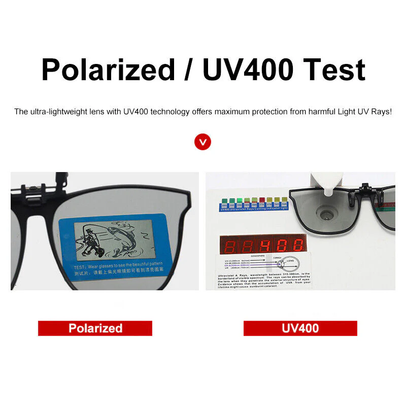 Polarized Clip-on Glasses with UV400 Protection - Image 3