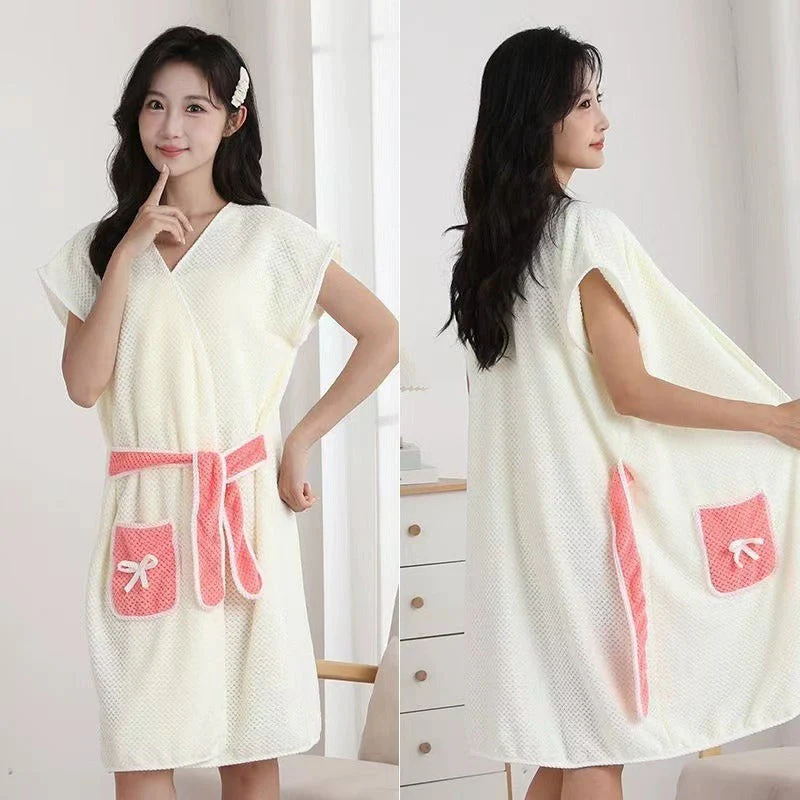 Wearable Coral Fleece Bath Towel - Image 2